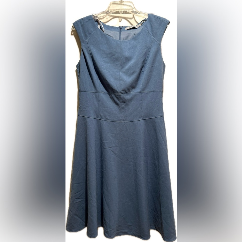 Marc New York Andrew Marc cornflower blue stretch a-line fit & flare dress 8